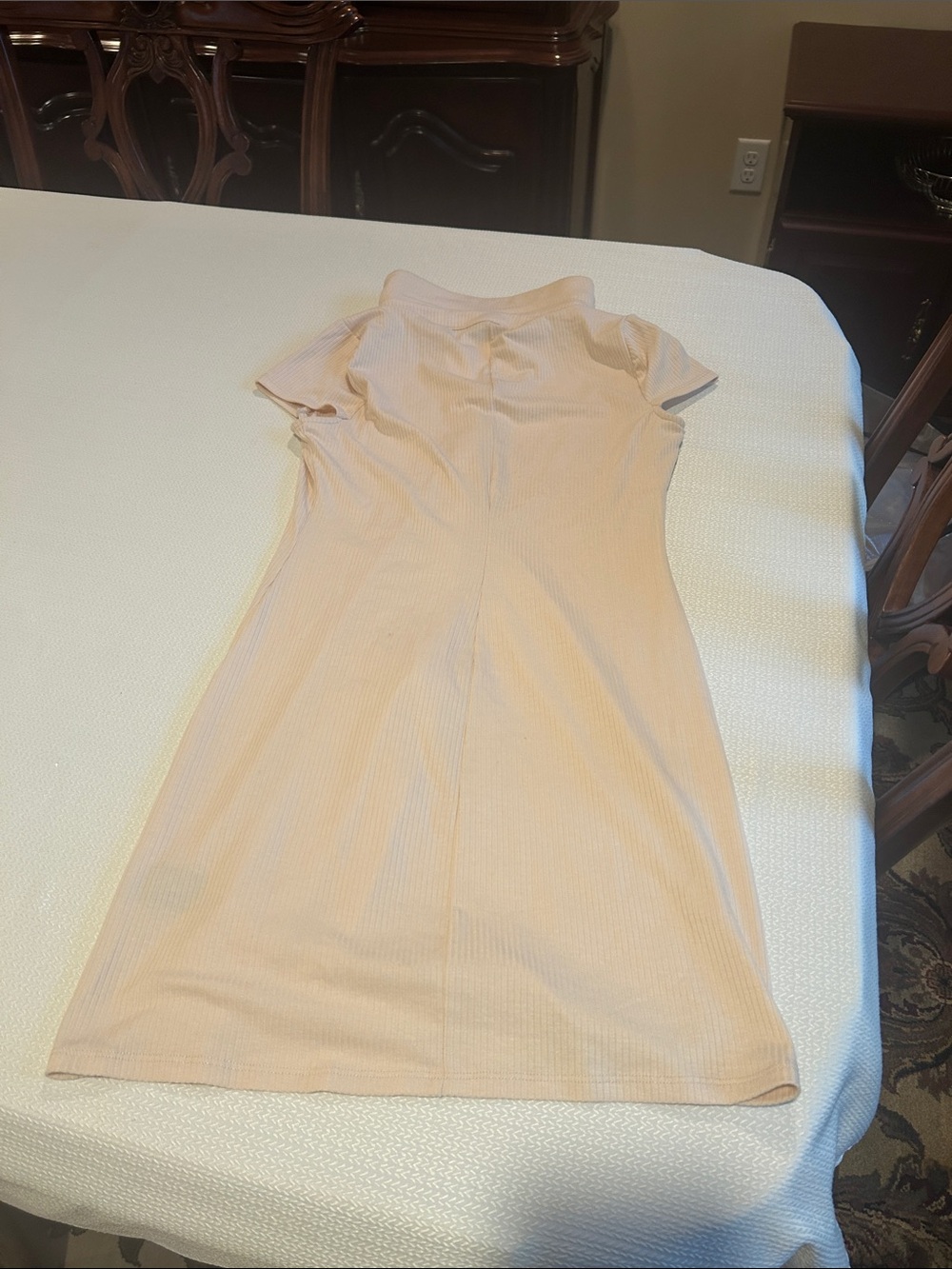 AFRM Beige Button-Front Polo Dress - Picture 3 of 5